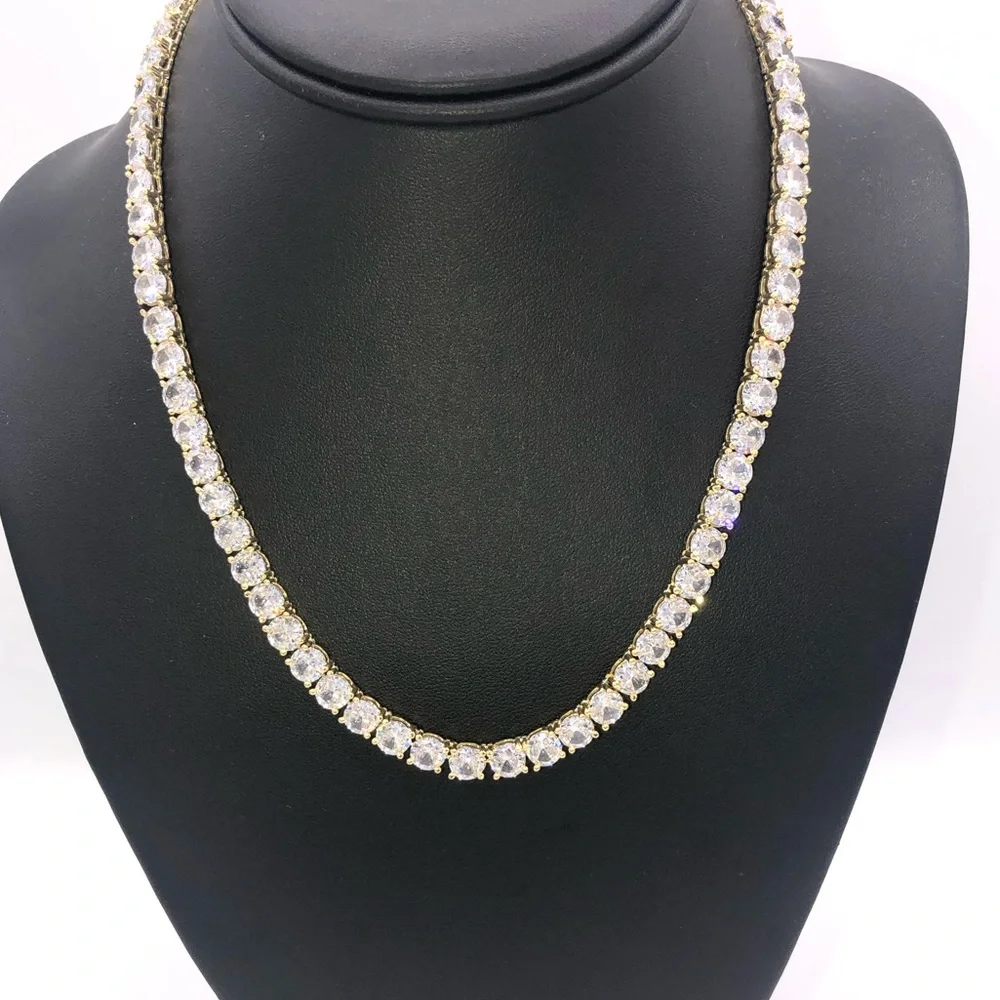 18k 72ct Tennis Necklace - Picture 3 of 14